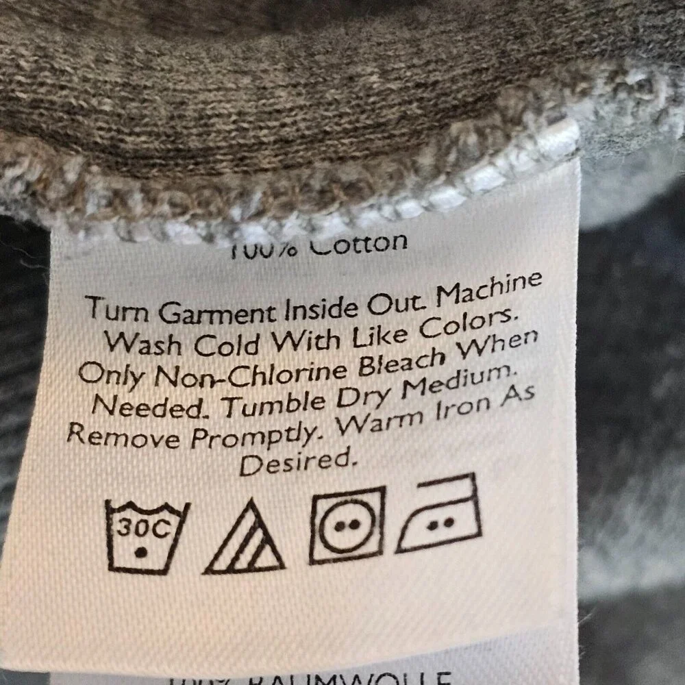 Eddie Bauer Sweater Mens XL Gray 1/4 Button Cotton Pullover Sweatshirt - Picture 6 of 12